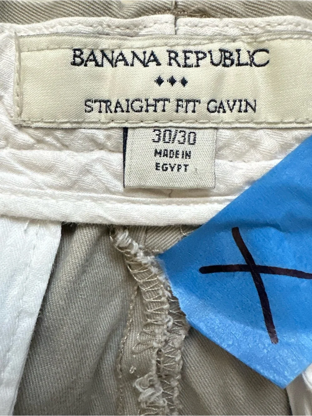 Banana Republic Khaki Straight-Leg Chinos - Light Taupe size 30/30